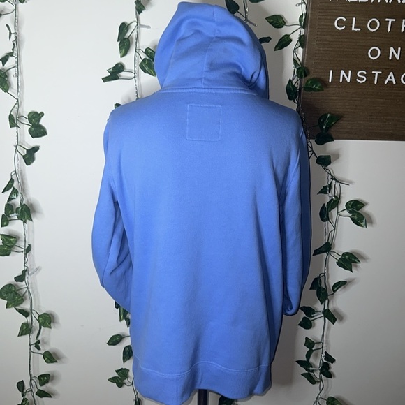 Hollister Easy Appliqué Logo Graphic Hoodie Blue - Picture 6 of 7
